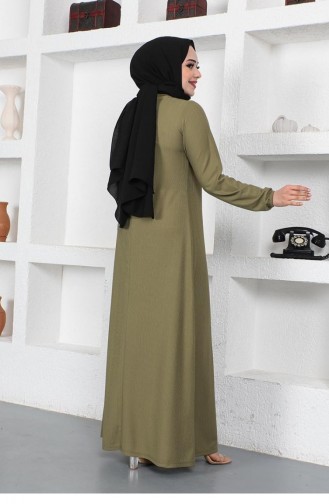 Khaki Hijab Dress 1827CVN.HAK