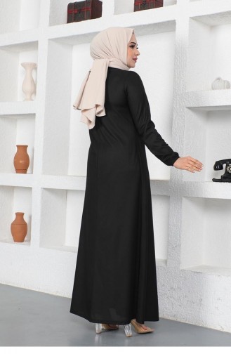 Black Hijab Dress 1827CVN.SYH