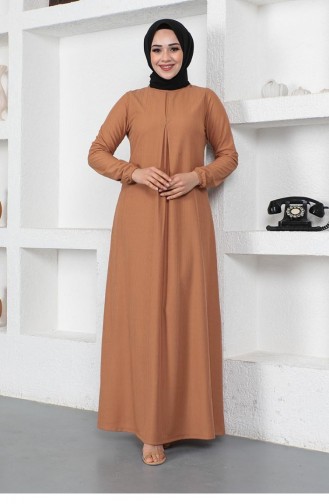 Tan Hijab Dress 1827CVN.TAB