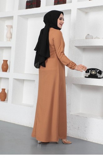 Tan Hijab Dress 1827CVN.TAB