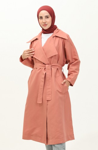 Trench-coat à Ceinture 24Y9030-01 Rose 24Y9030-01