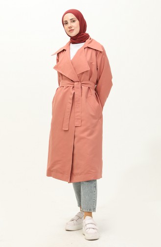 Trench-coat à Ceinture 24Y9030-01 Rose 24Y9030-01