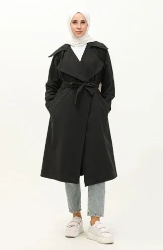 Trenchcoat mit Gürtel 24Y9030-04 Schwarz 24Y9030-04
