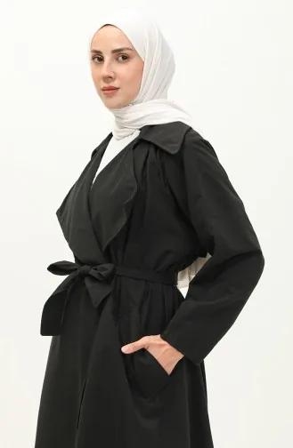Trenchcoat mit Gürtel 24Y9030-04 Schwarz 24Y9030-04