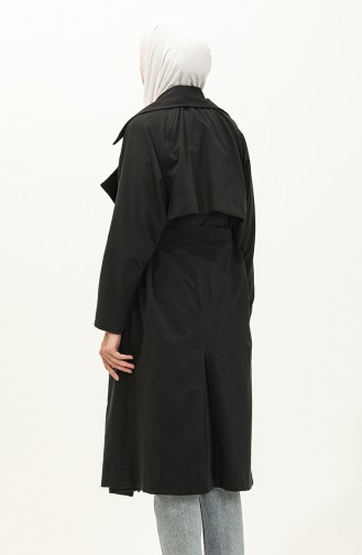 Trenchcoat mit Gürtel 24Y9030-04 Schwarz 24Y9030-04