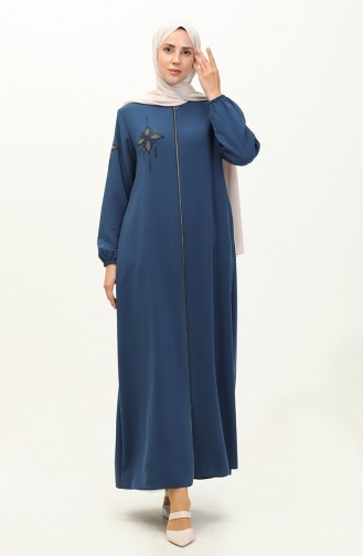 Wabenstoff Steine Abaya 6128-05 Indigo 6128-05