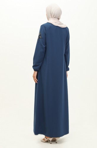 Wabenstoff Steine Abaya 6128-05 Indigo 6128-05