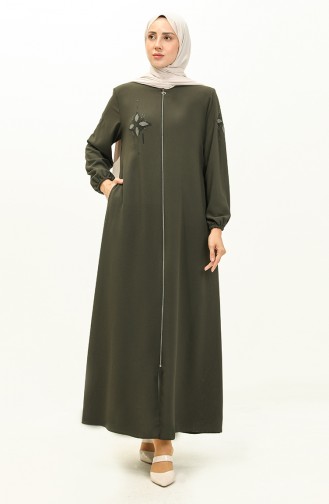 Khaki Abaya 6128-06