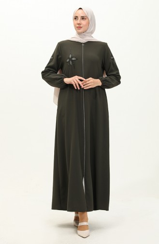 Wabenstoff Stein Abaya 6128-06 Khaki 6128-06