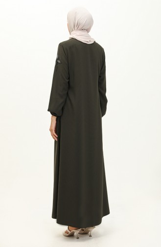 Wabenstoff Stein Abaya 6128-06 Khaki 6128-06