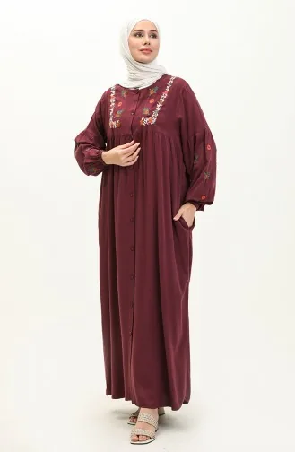 Abaya Brodée Bermando 24Y8925-01 Plum 24Y8925-01
