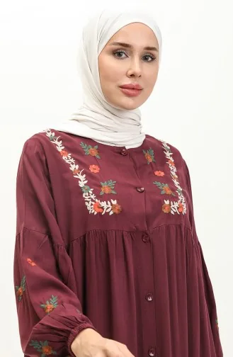 Abaya Brodée Bermando 24Y8925-01 Plum 24Y8925-01