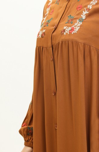 Bermando Embroidered Abaya 24Y8925-02 Tan 24Y8925-02