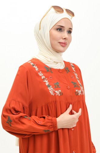 Abaya Brodée Bermando 24Y8925-07 Orange 24Y8925-07