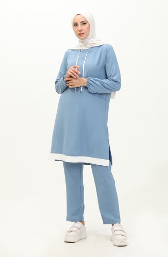 Aerobin Fabric Garnish Two Piece Suit 1003-02 Ice Blue 1003-02