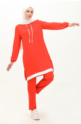 Aerobin Fabric Garnish Two Piece Suit  1003-04 Orange 1003-04
