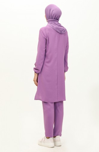 Aerobin Fabric Garnish Two Piece Suit 1003-06 Lilac 1003-06