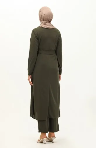 Tunika-Hose Doppelset mit Schlitzen 0664-07 Khaki 0664-07