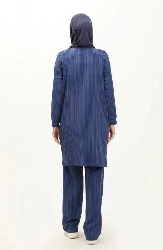 Buttoned Cardigan Pants Double Set 3506-03 Saks 3506-03