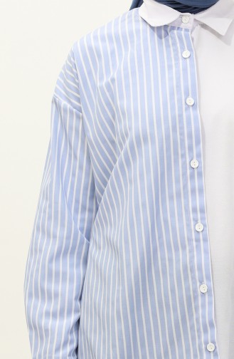 Striped Shirt Tunic 4402-01 Blue white 4402-01