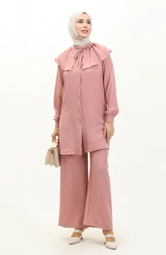 Ensemble Tunique Pantalon 0206-02 Rose Pâle 0206-02