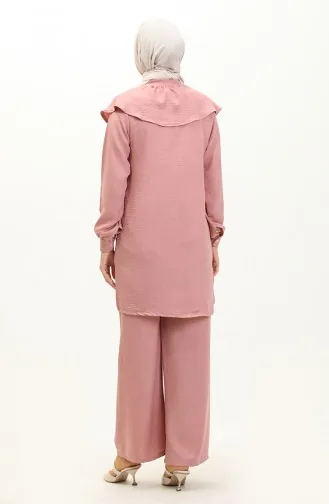 Ensemble Tunique Pantalon 0206-02 Rose Pâle 0206-02