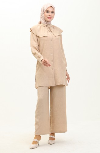 Two Piece Suit 0206-04 Beige 0206-04