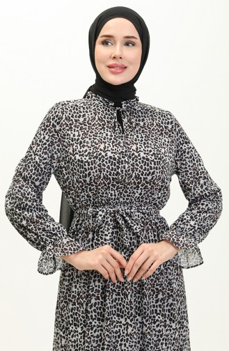 Ecru Hijab Dress 14288