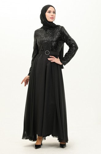 Habillé Hijab Noir 14616