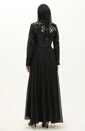 Schwarz Hijab-Abendkleider 14622
