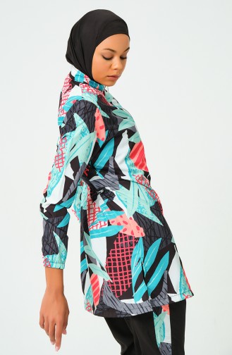 Maillot de Bain Hijab Coloré 23263-02 Vert 23263-02
