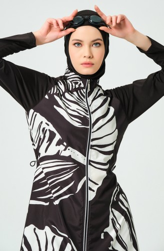 Hijab-Badeanzug 23510-02 Schwarz 23510-02