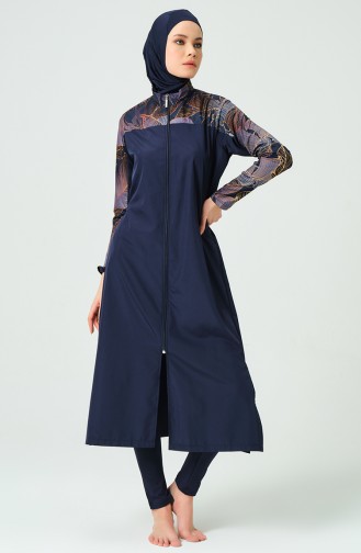 Navy Blue Swimsuit Hijab 23512-01