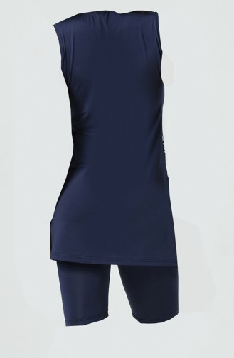 Sleeveless Swimsuit 23814-02 Navy Blue 23814-02