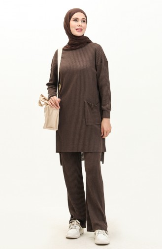 Tunika-Hose mit asymmetrischen Taschen Doppelset 7731-18 Dunkelmintgrün 7731-19