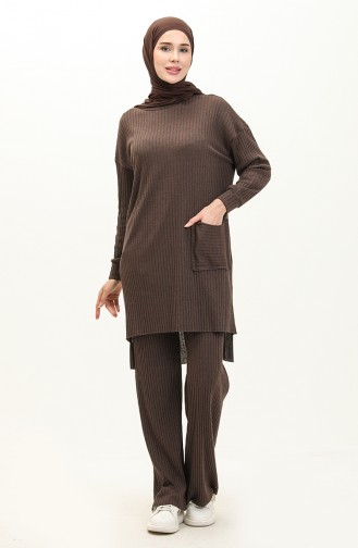 Tunika-Hose mit asymmetrischen Taschen Doppelset 7731-18 Dunkelmintgrün 7731-19