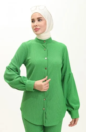 Crepe Fabric Two Piece Suit 6106-05 Green 6106-05