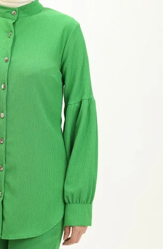 Crepe Fabric Two Piece Suit 6106-05 Green 6106-05
