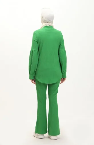 Crepe Fabric Two Piece Suit 6106-05 Green 6106-05