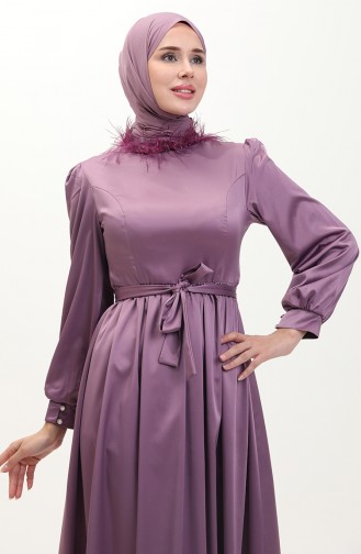Violet Hijab Evening Dress 14586