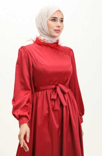 Red Hijab Evening Dress 14587