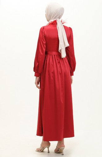 Red Hijab Evening Dress 14587