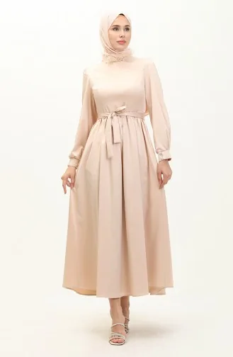 Beige Hijab-Abendkleider 14588