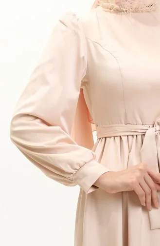 Beige Hijab-Abendkleider 14588