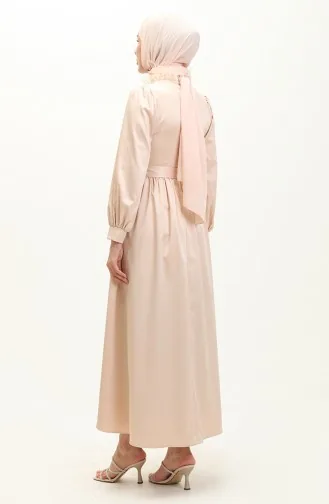 Beige Hijab-Abendkleider 14588