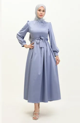 Blau Hijab-Abendkleider 14589