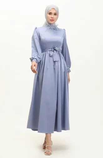 Blau Hijab-Abendkleider 14589