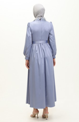 Blau Hijab-Abendkleider 14589