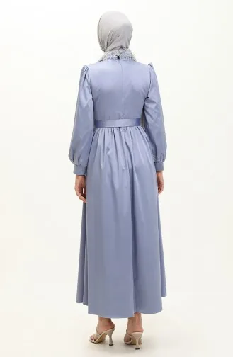 Blau Hijab-Abendkleider 14589