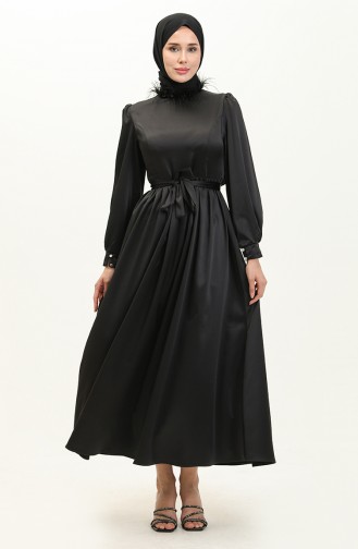 Black Hijab Evening Dress 14590